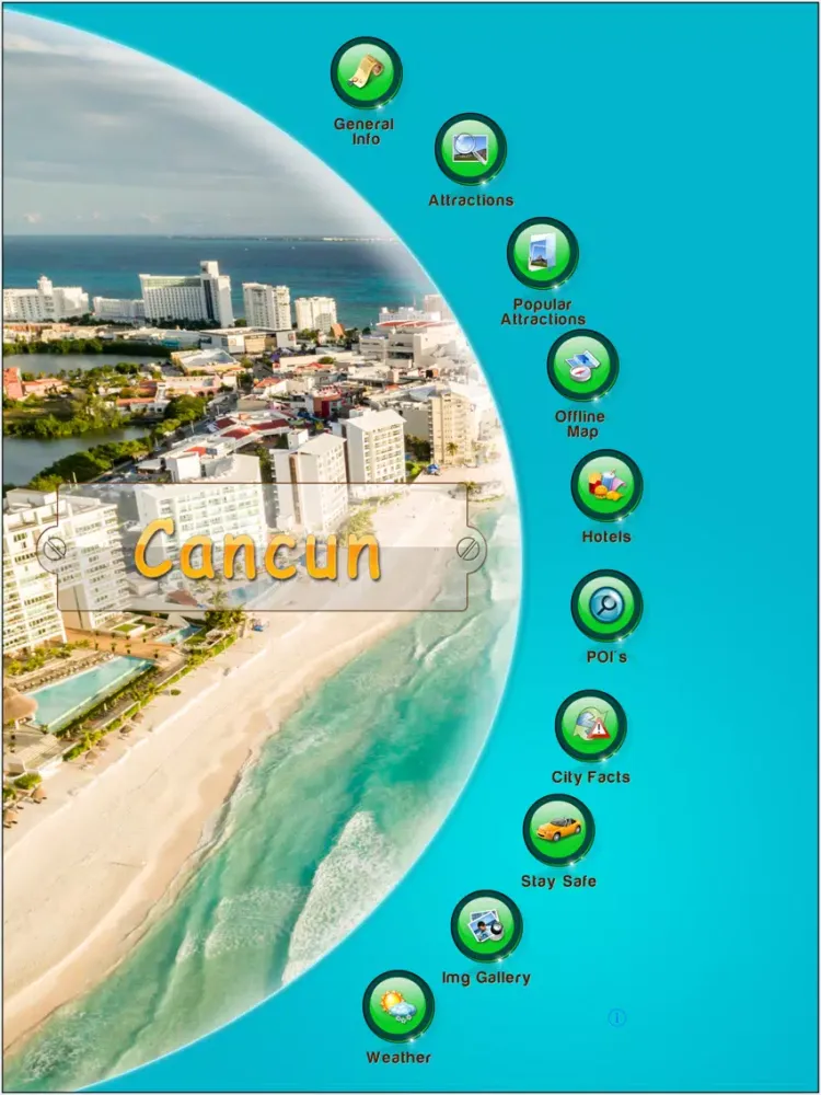 Capturas de tela do Cancun Offline Map Guide iPad 