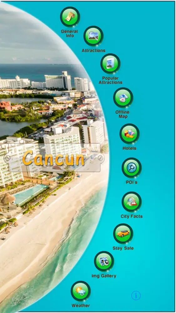Capturas de tela do Cancun Offline Map Guide
