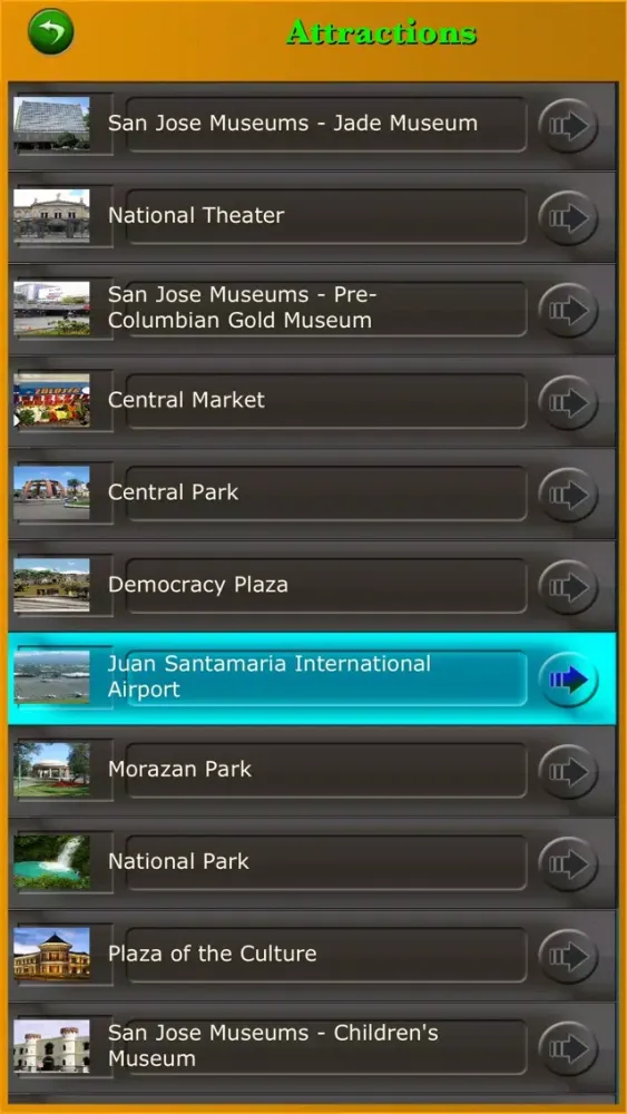 Capturas de tela do Costa rica Tourism Guide
