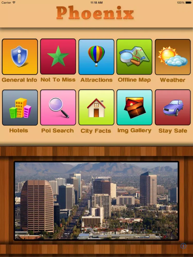 Phoenix Offline Map Guide iPad  Screenshots