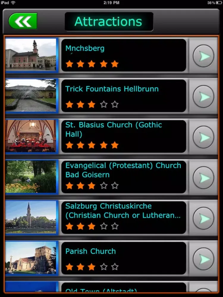 Capturas de tela do Salzburg Offline Map Guide iPad 