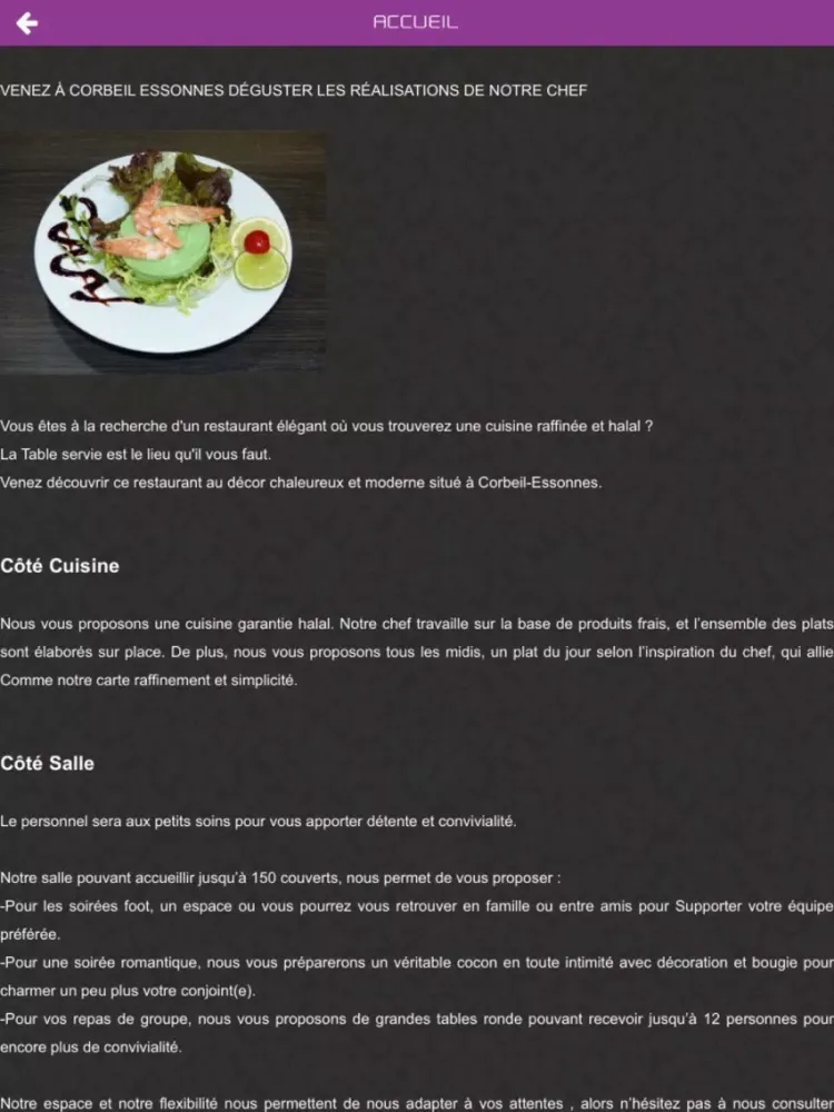 La Table Servie iPad 應用截圖