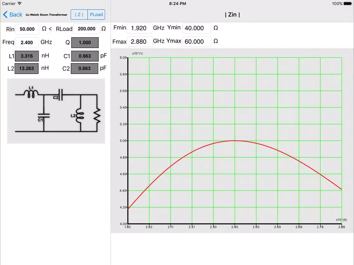 ภาพหน้าจอของ Impedance Match iPad 