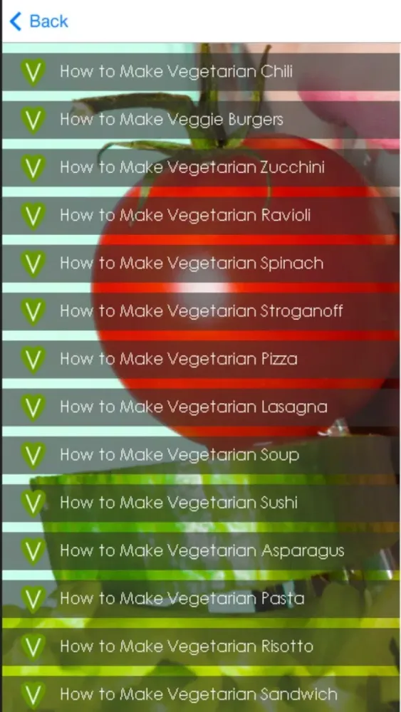 Zrzuty ekranu Vegetarian Meal Recipes - Healthy Vegetarian Tips