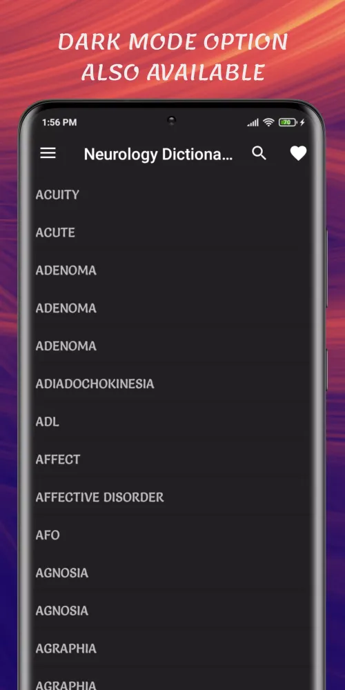 Ảnh chụp màn hình của Neurology Dictionary