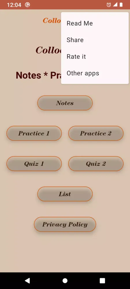 English Collocations سکرین شاٹس