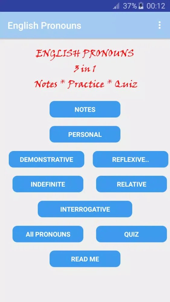 Capturas de pantalla de English Pronouns