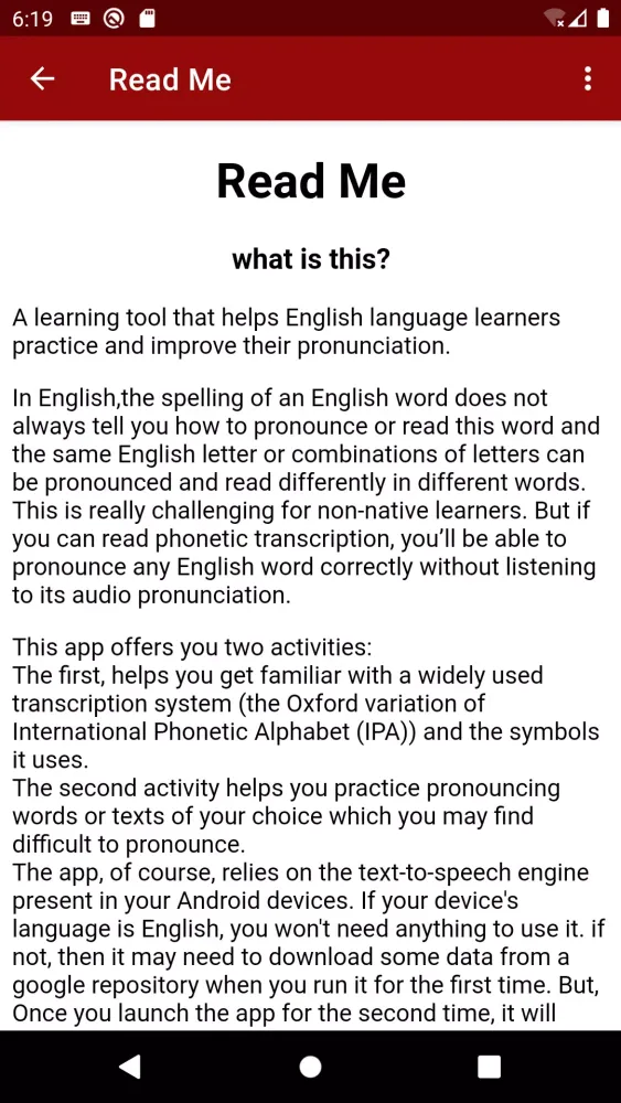 Captures d'écran de Pronunciation Assistant