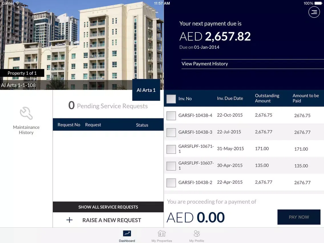 Emaar e-Service iPad 應用截圖