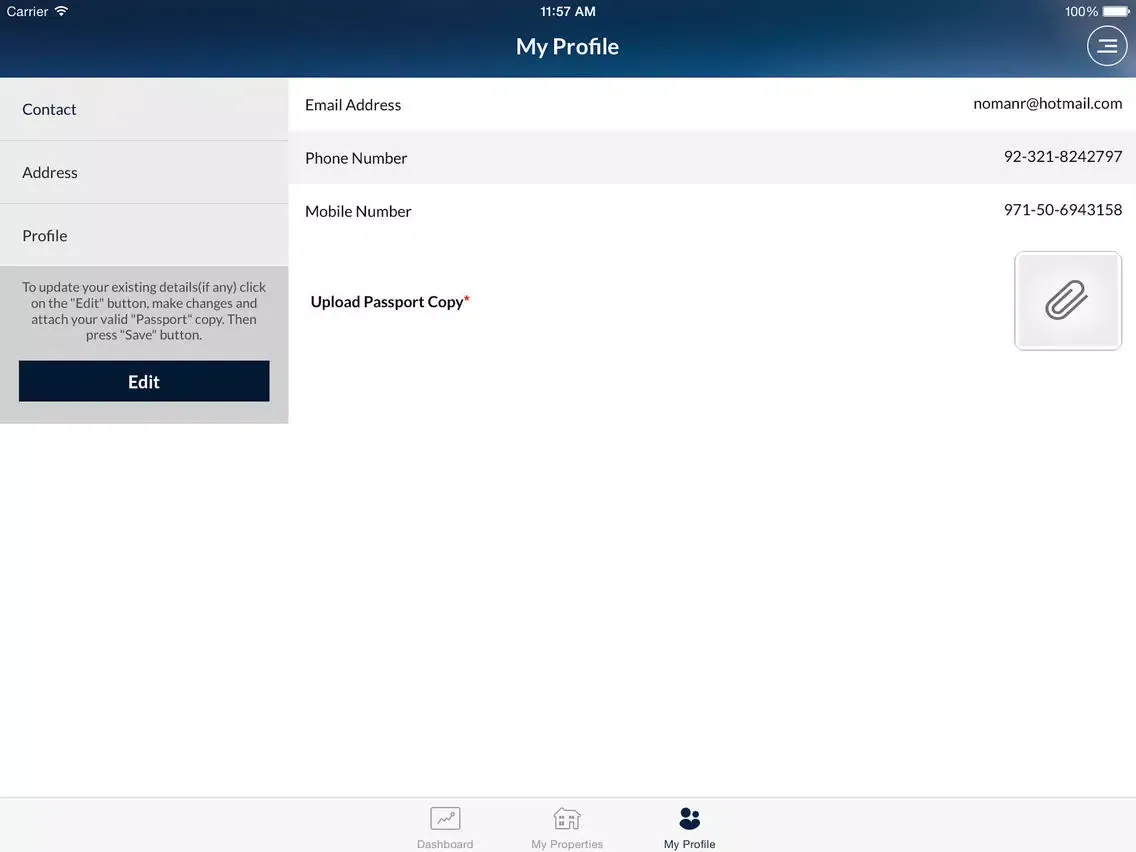 Emaar e-Service iPad 應用截圖