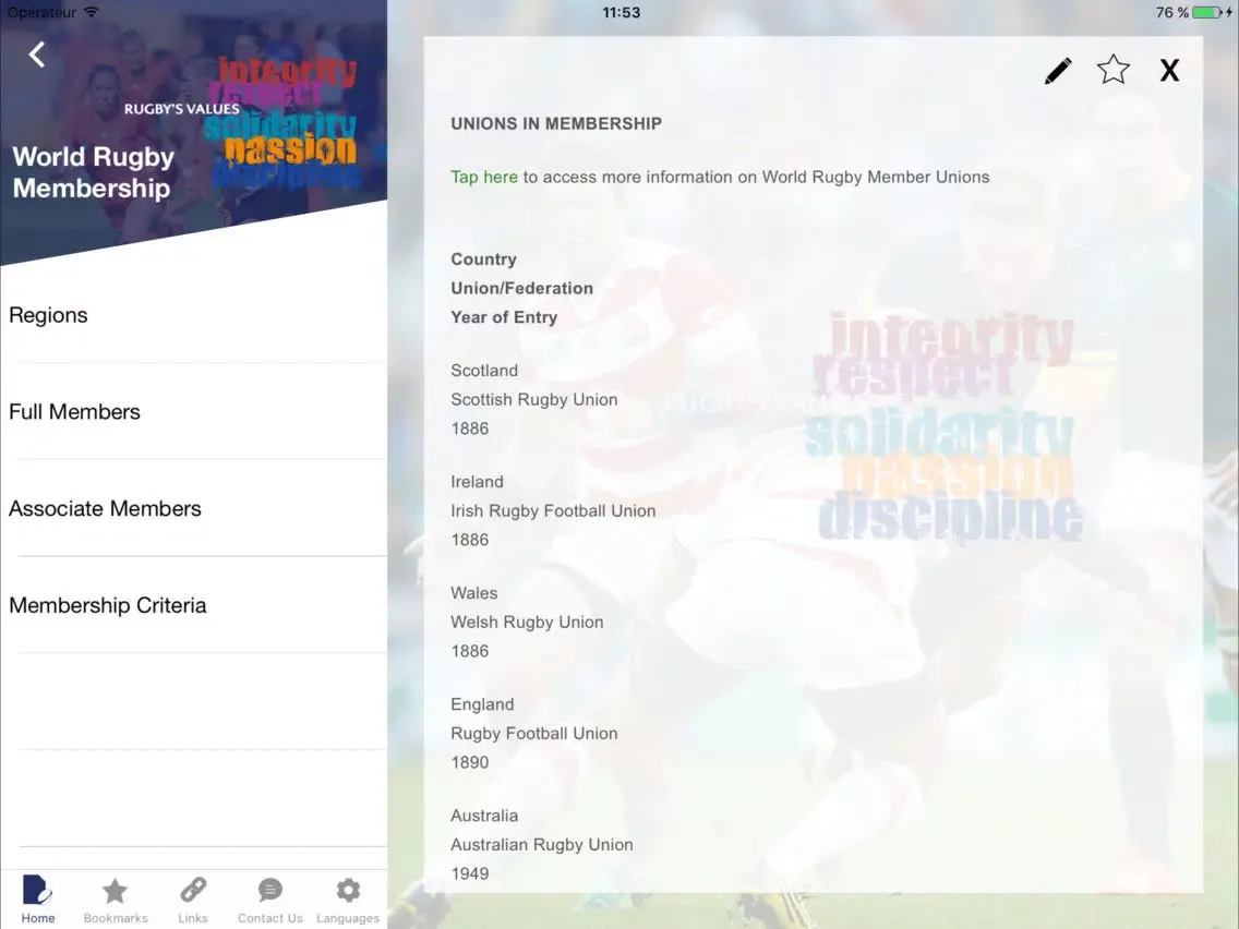World Rugby Handbook iPad  سکرین شاٹس