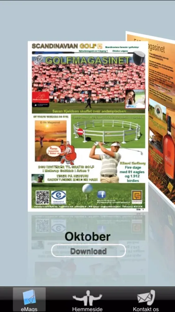 Tangkapan layar E-Golf & Vinmagasin