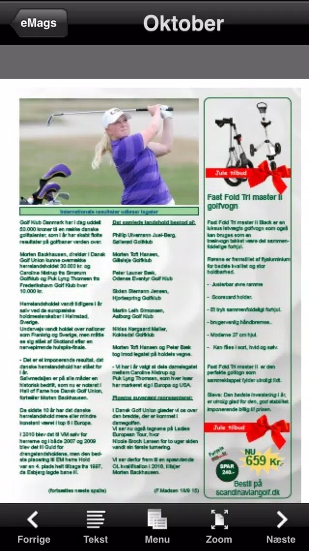 Zrzuty ekranu E-Golf & Vinmagasin