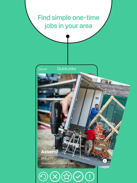 Captures d'écran de The OddJobs App iPad 