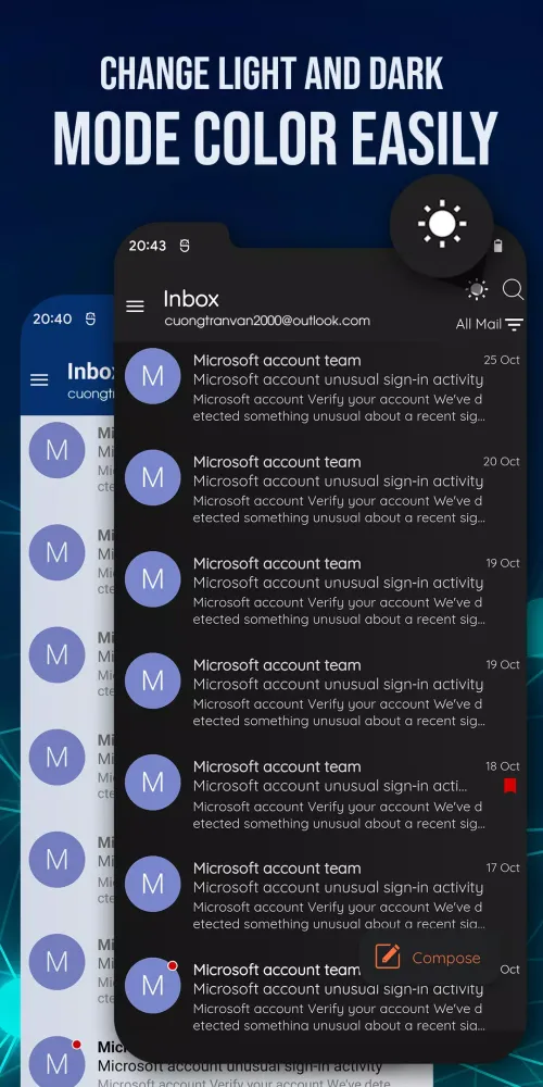E-Mail for Outlook & Hotmail Screenshots