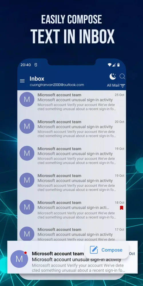 E-Mail for Outlook & Hotmail Screenshots