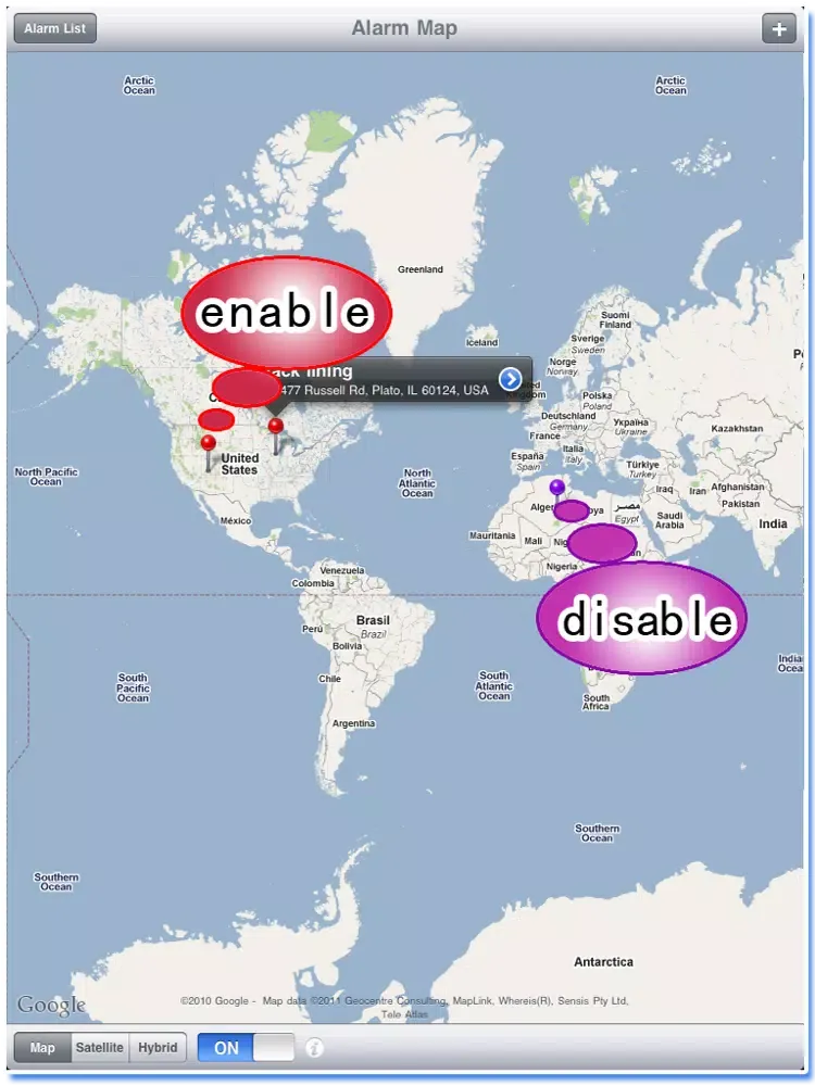 Alarm GPS Free iPad 应用截图
