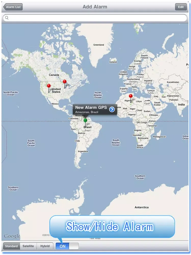 Alarm GPS Free iPad 应用截图