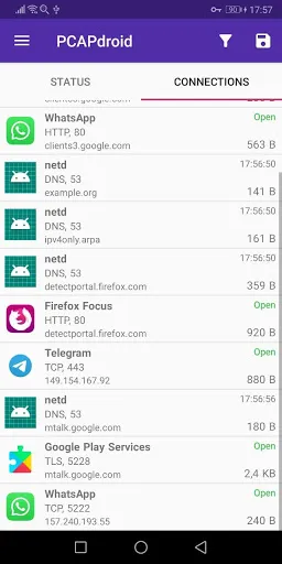 PCAPdroid - network monitor Screenshots
