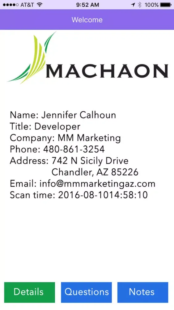 Machaon Badge Scanner Screenshots