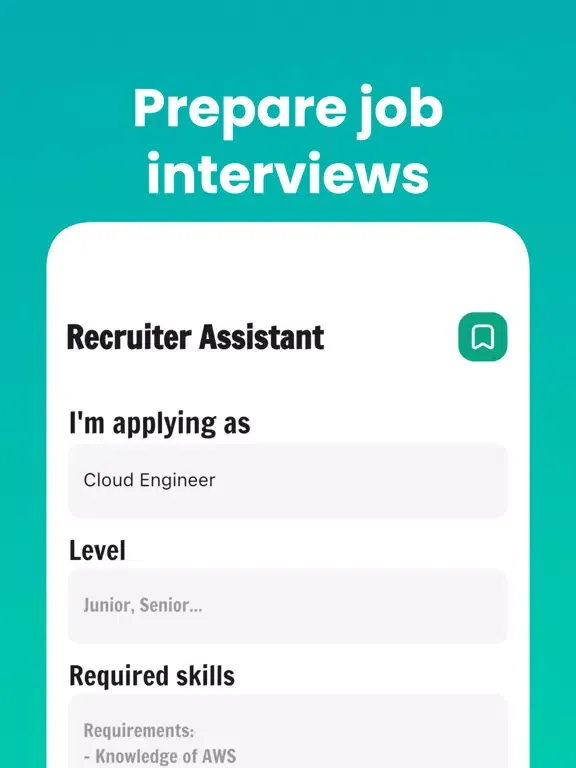 AI Recruiter iPad  سکرین شاٹس