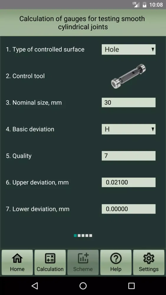 Tangkapan layar Calculation of limit gauges