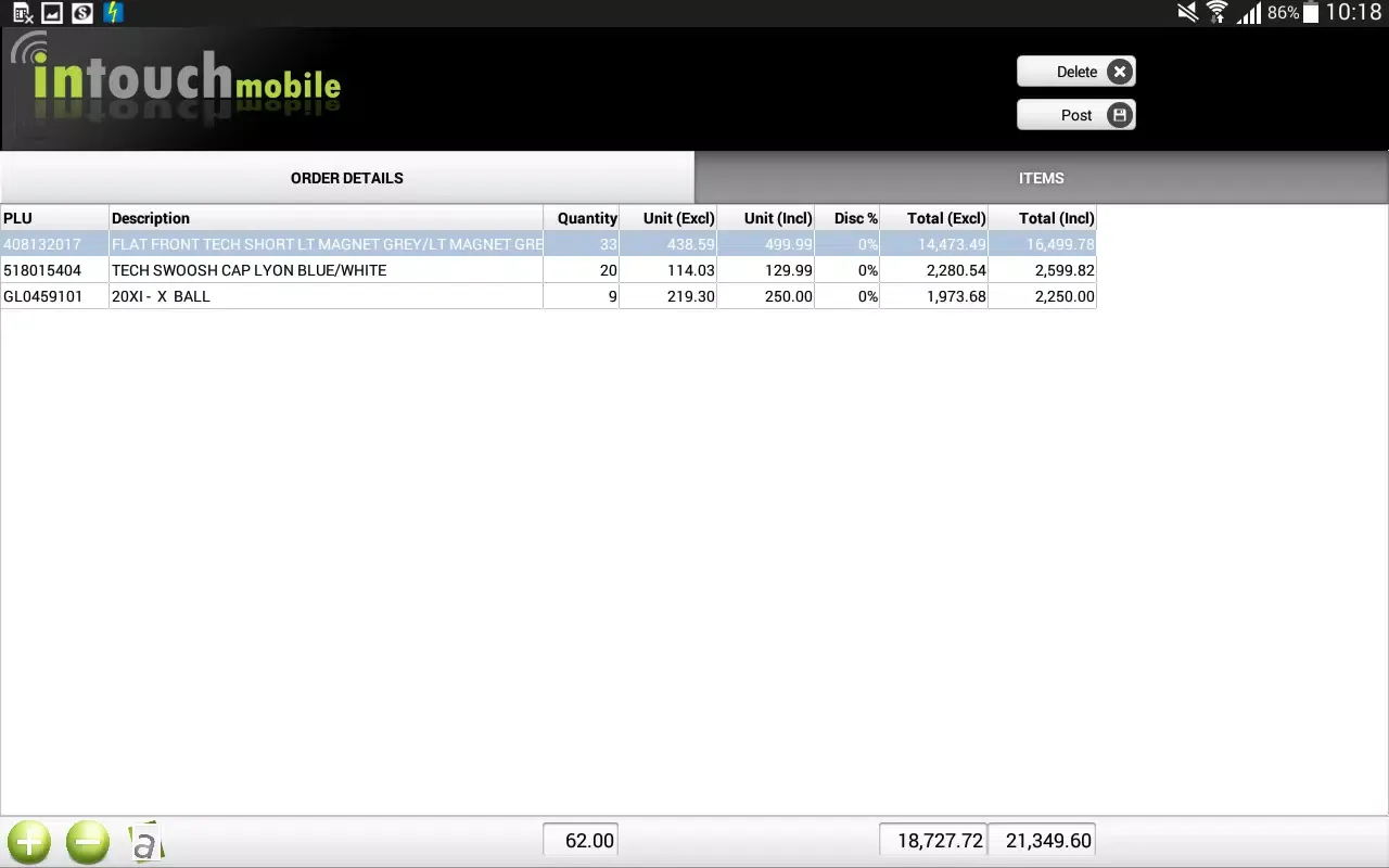 صور Intouch Sales Orders