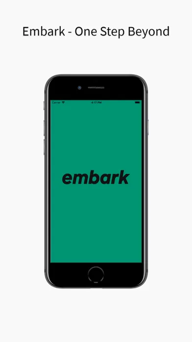 Capturas de tela do Embark Backoffice