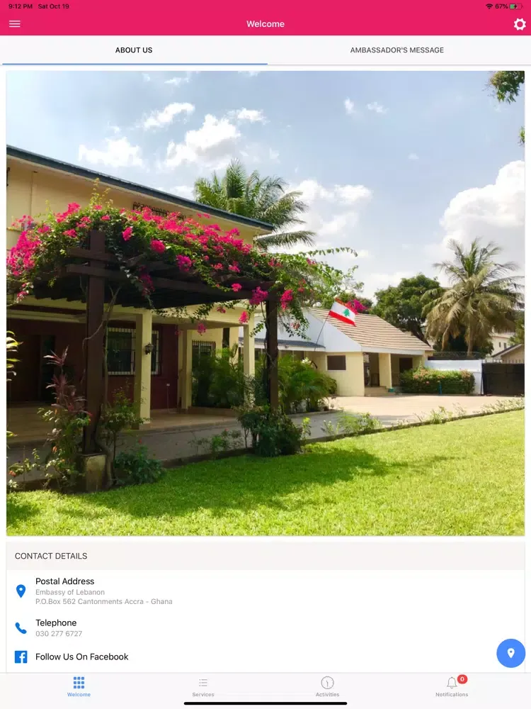 Lebanese Embassy in Ghana App iPad  স্ক্রিনশট