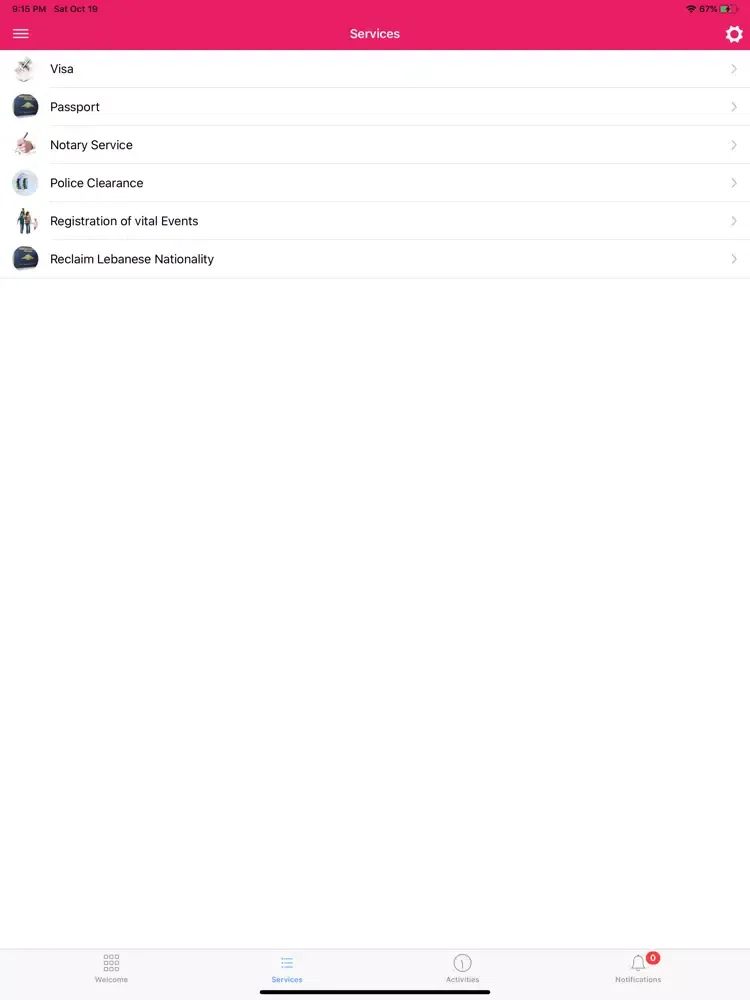 Lebanese Embassy in Ghana App iPad  স্ক্রিনশট