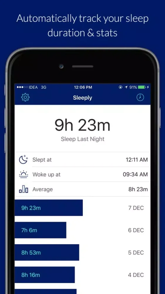 Sleeply- Automatic sleep duration tracking應用截圖