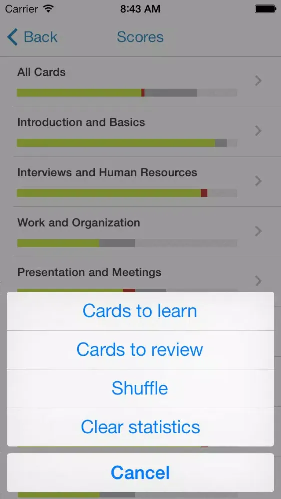 Captures d'écran de Learn Business English Easily with Lingo Learning Memo Cards