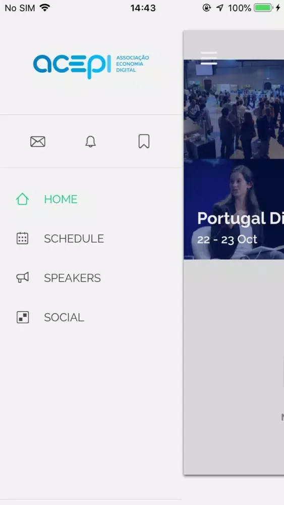 Capturas de tela do Portugal Digital Summit 19