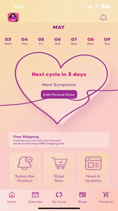 Captures d'écran de Embrace Period Tracker