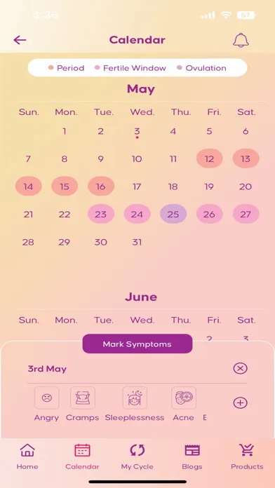 Captures d'écran de Embrace Period Tracker