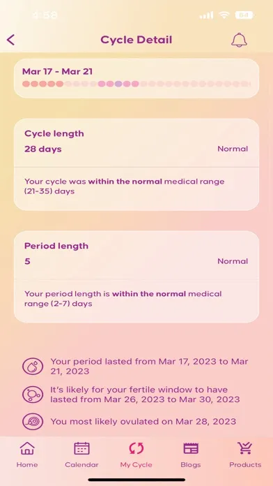 Captures d'écran de Embrace Period Tracker