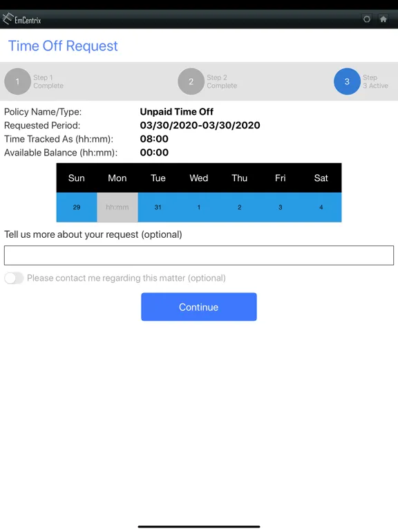 EmCentrix Mobile iPad  سکرین شاٹس