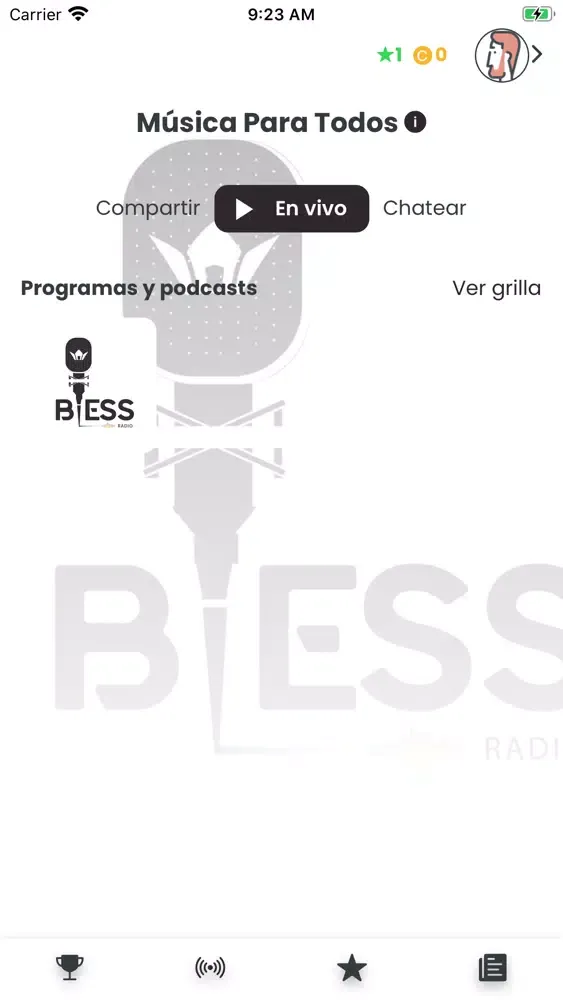 Screenshot di Bless Radio