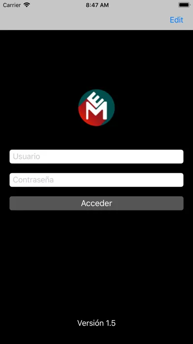 Tangkapan skrin Monitoreo EM
