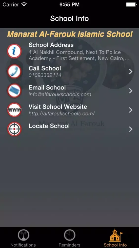 Screenshot di MFIS