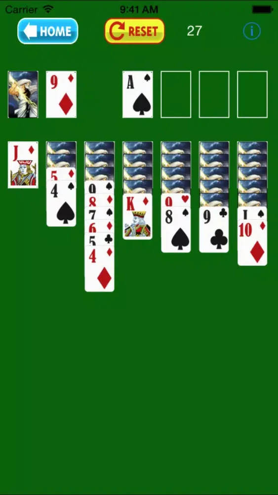 ภาพหน้าจอของ Zeus Solitaire Pyramid Playing Cards Live