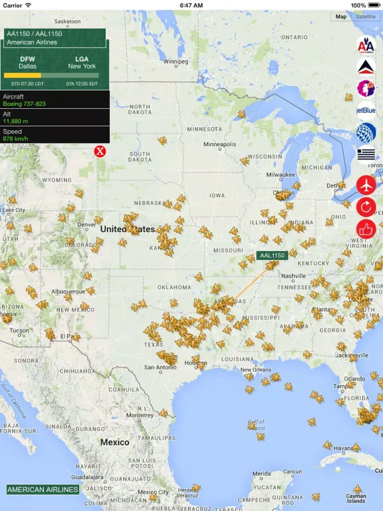 USA Tracker PRO : Live Flight Tracking & Status iPad  Screenshots