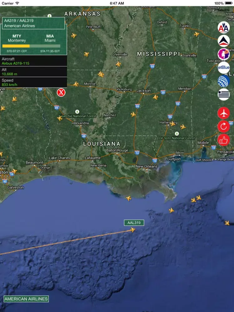 USA Tracker PRO : Live Flight Tracking & Status iPad  Screenshots