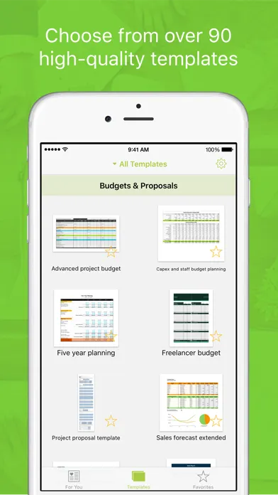 Templates for Numbers Pro スクリーンショット