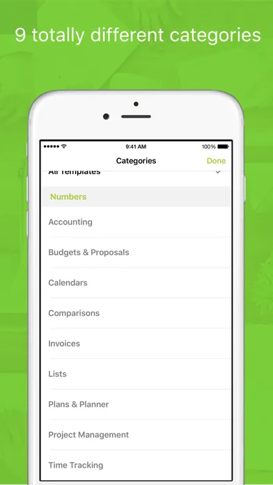 Templates for Numbers Pro スクリーンショット