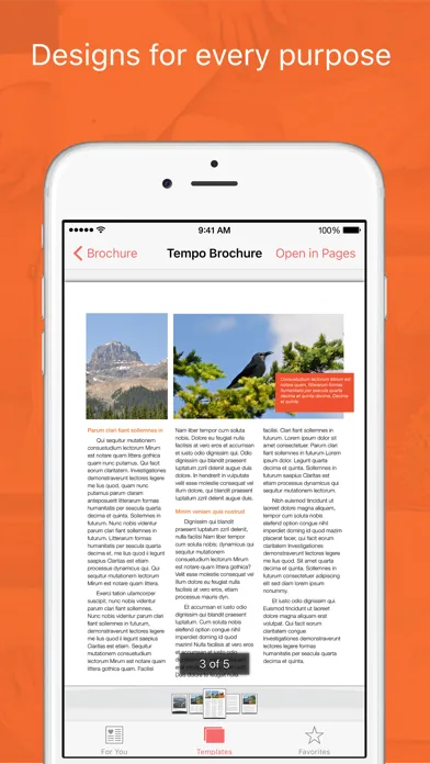 Zrzuty ekranu Templates for Pages Pro