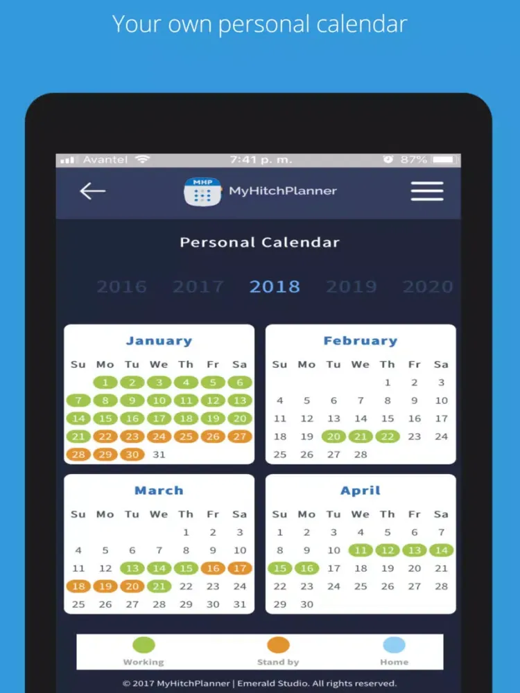 ภาพหน้าจอของ My Hitch Planner iPad 