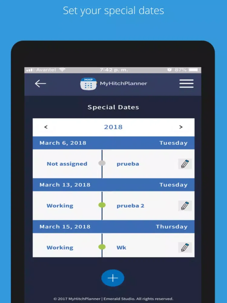 ภาพหน้าจอของ My Hitch Planner iPad 