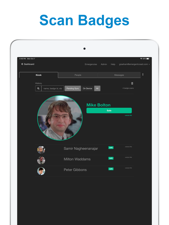 Capturas de tela do Headcount - the evacuation app iPad 