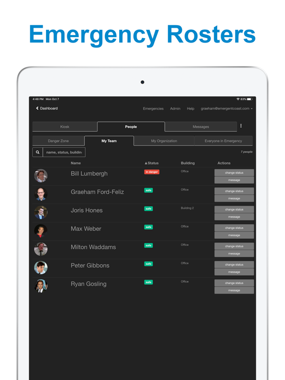 Capturas de tela do Headcount - the evacuation app iPad 
